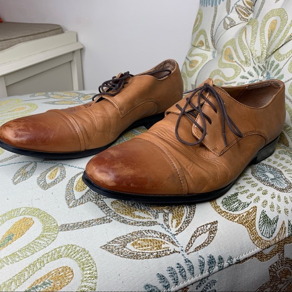 Express | Shoes | Express Saffiano Leather Oxford Dress Shoe Size ...